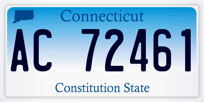 CT license plate AC72461