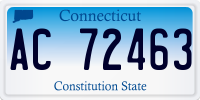 CT license plate AC72463