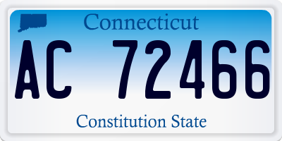 CT license plate AC72466