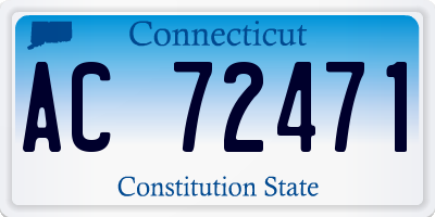 CT license plate AC72471