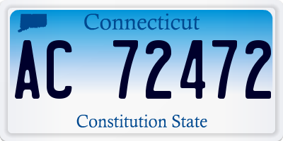 CT license plate AC72472