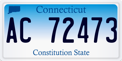 CT license plate AC72473