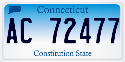 CT license plate AC72477