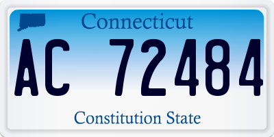 CT license plate AC72484