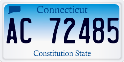 CT license plate AC72485