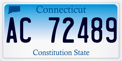 CT license plate AC72489