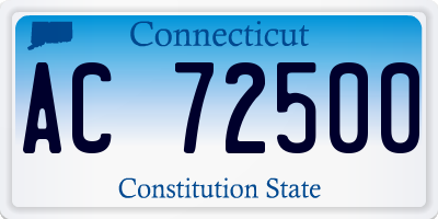 CT license plate AC72500