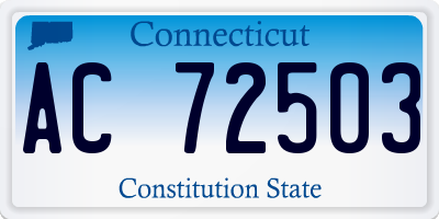 CT license plate AC72503