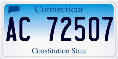CT license plate AC72507