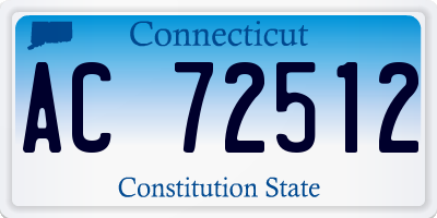 CT license plate AC72512