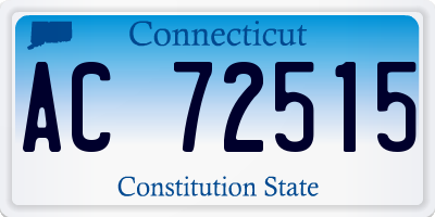 CT license plate AC72515