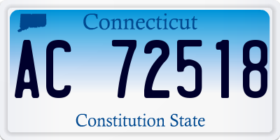 CT license plate AC72518