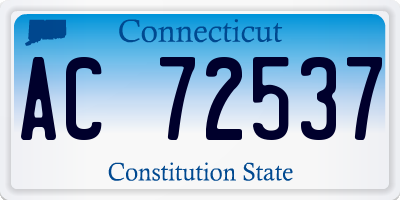 CT license plate AC72537