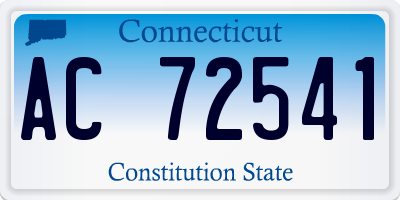 CT license plate AC72541