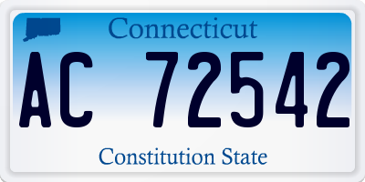 CT license plate AC72542