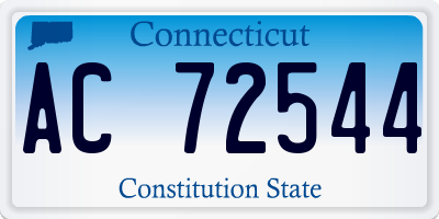CT license plate AC72544