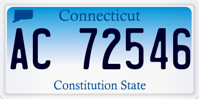 CT license plate AC72546