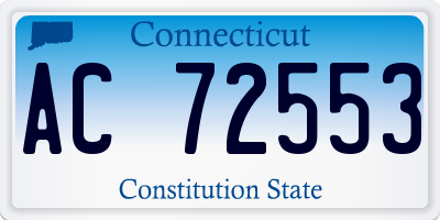 CT license plate AC72553