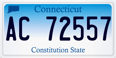 CT license plate AC72557