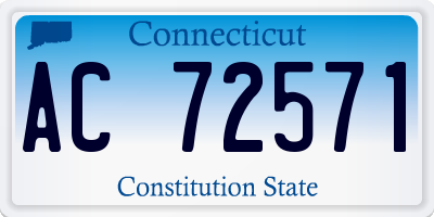 CT license plate AC72571