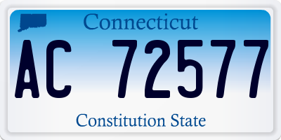 CT license plate AC72577