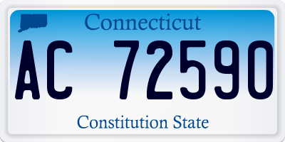 CT license plate AC72590