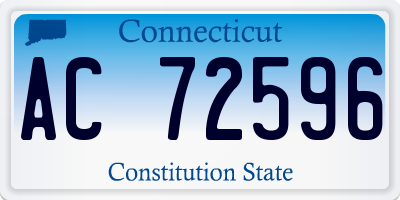 CT license plate AC72596