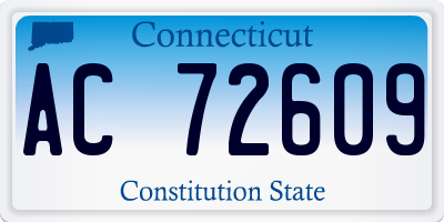 CT license plate AC72609