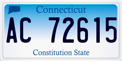 CT license plate AC72615