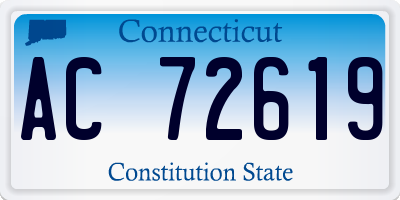 CT license plate AC72619