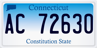 CT license plate AC72630