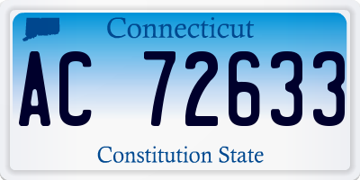 CT license plate AC72633