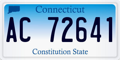 CT license plate AC72641