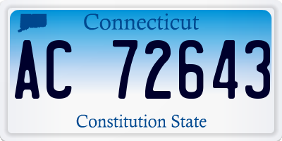 CT license plate AC72643