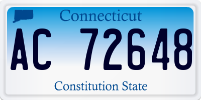 CT license plate AC72648