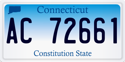 CT license plate AC72661