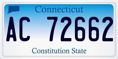 CT license plate AC72662