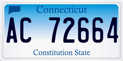 CT license plate AC72664