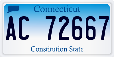 CT license plate AC72667