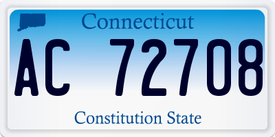 CT license plate AC72708
