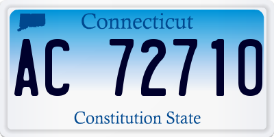 CT license plate AC72710