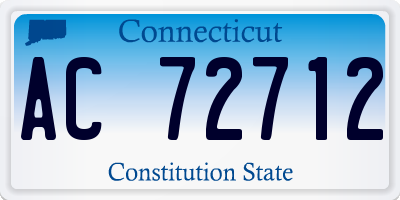 CT license plate AC72712