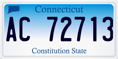 CT license plate AC72713