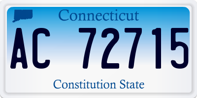 CT license plate AC72715