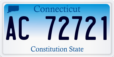 CT license plate AC72721