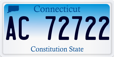 CT license plate AC72722