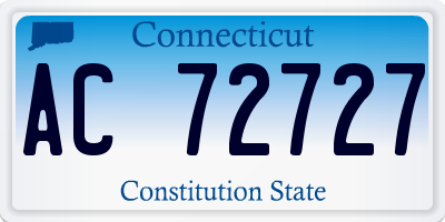 CT license plate AC72727