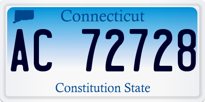 CT license plate AC72728