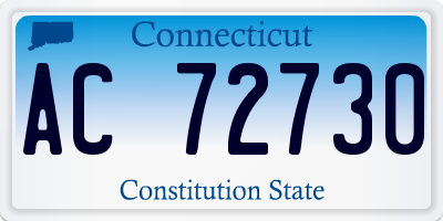 CT license plate AC72730