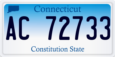 CT license plate AC72733